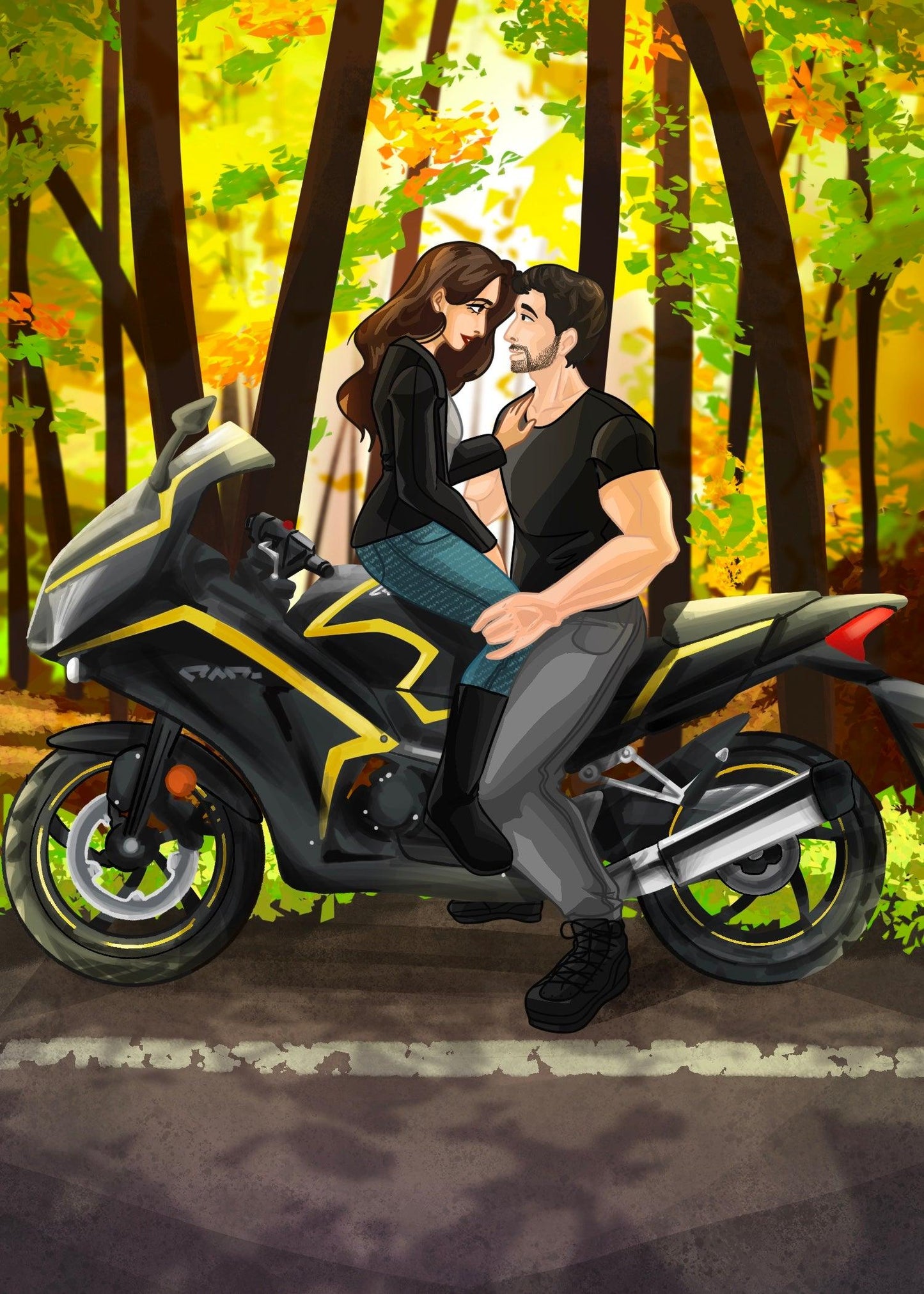 5x7 character art from everyone’s favorite biker boy scene in Puck Pact!