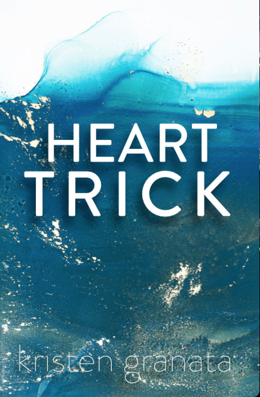 Heart Trick by Kristen Granata, a steamy romcom about a feisty writer and her grumpy hockey star neighbor turned fake boyfriend.