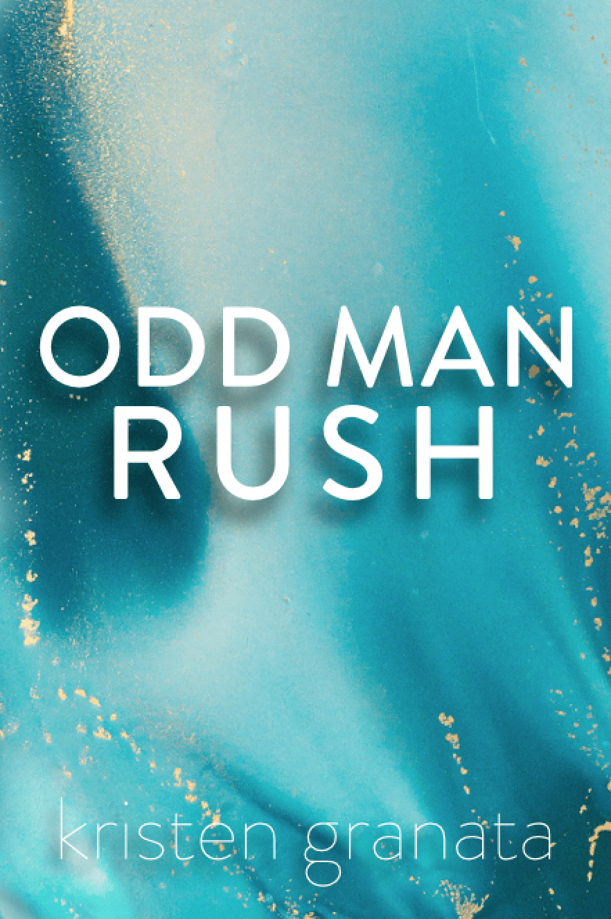 Odd Man Rush by Kristen Granata, a provocative FFM poly romance exploring forbidden love, passion, and secrecy in a forced proximity setting.